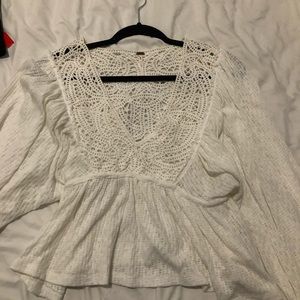 Free people top. With loose sleeves. Peasant top